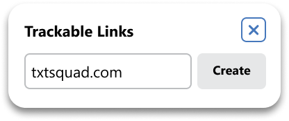 Trackable links for messages