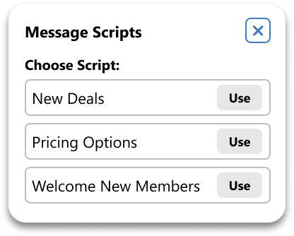 Scripts for creating a message