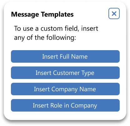 Templates for creating a message