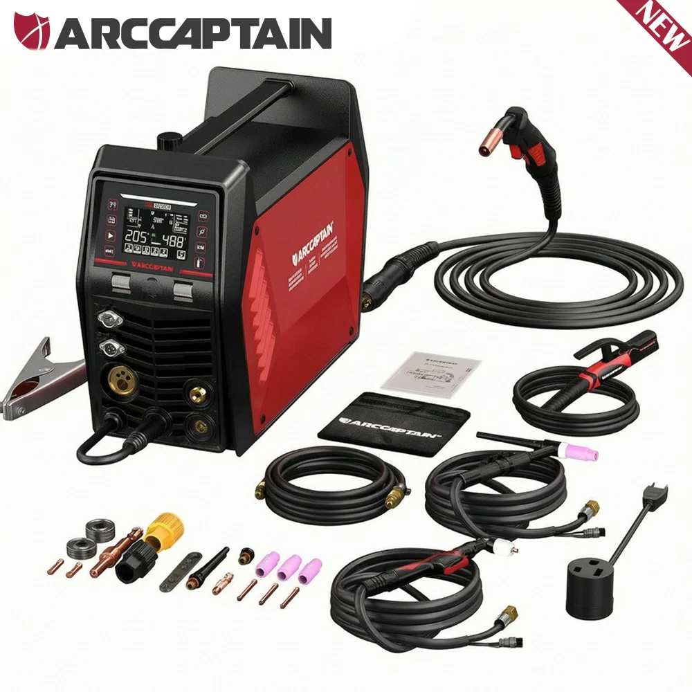 2026 ARCCAPTAIN MIG205 PCT MIG Welder 8 IN 1 iControl APP Control Plasma Cutter