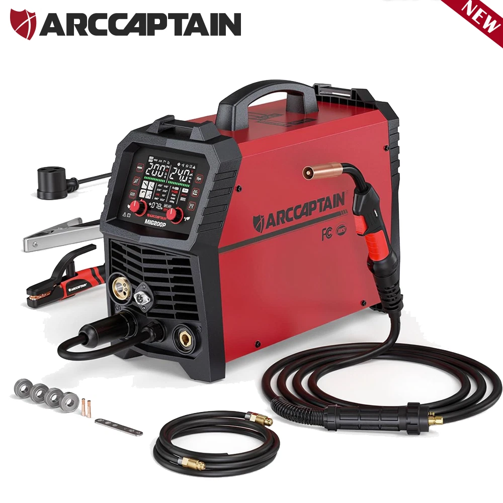 2026 ARCCAPTAIN MIG Welder with Pulse MIG200P 7-in-1 Flux Core MIG/Lift TIG/MMA