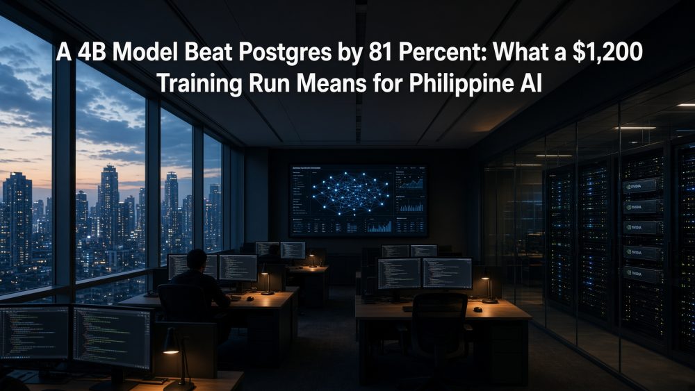 A 4B Model Beat Postgres by 81 Percent: What a $1,200 Training Run Means for Philippine AI