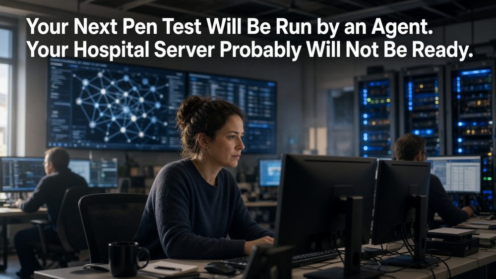 Your Next Pen Test Will Be Run by an Agent. Your Hospital Server Probably Will Not Be Ready.