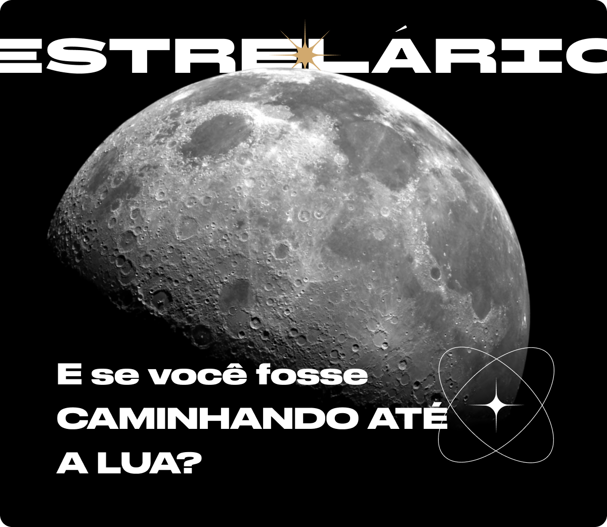 E se você fosse caminhando até a lua?