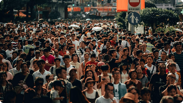 Grupo de Pessoas na China