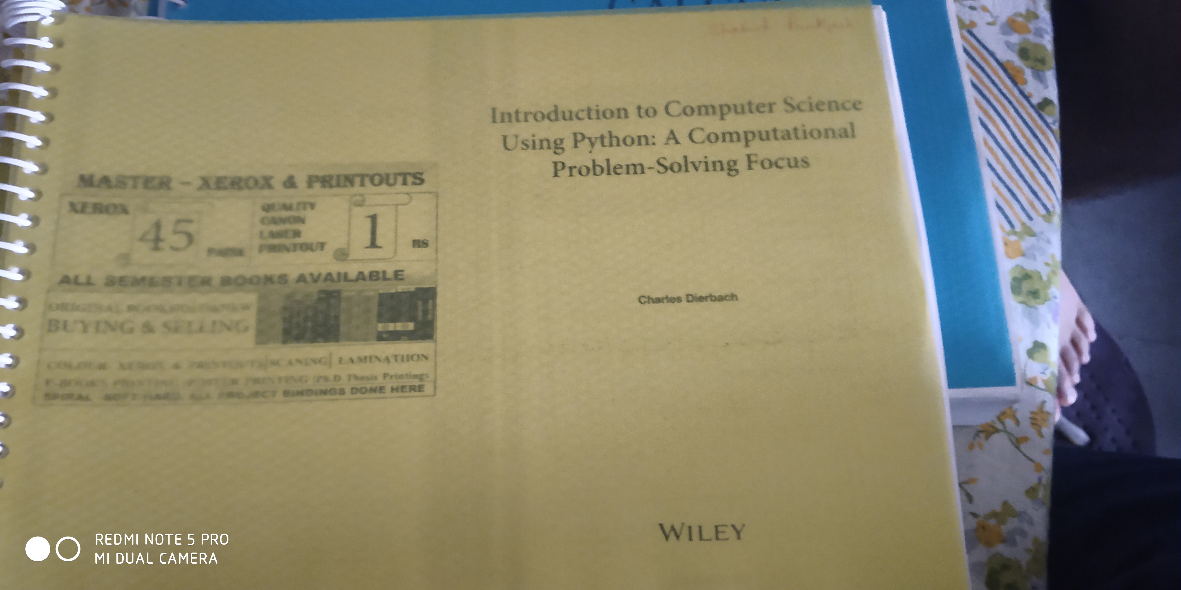 Introduction to computers science using Python