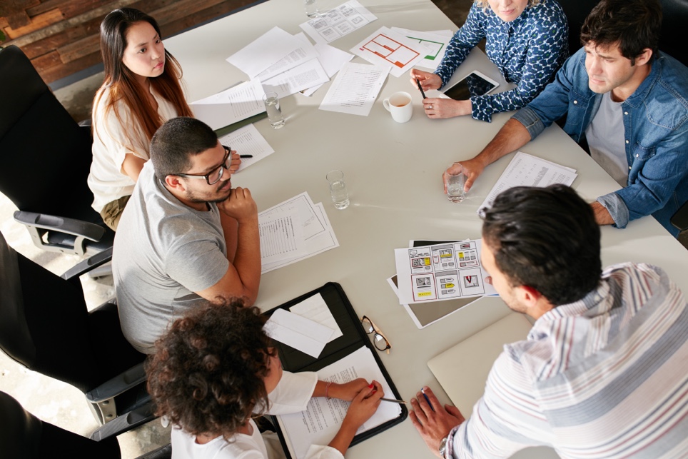 People meeting around a table