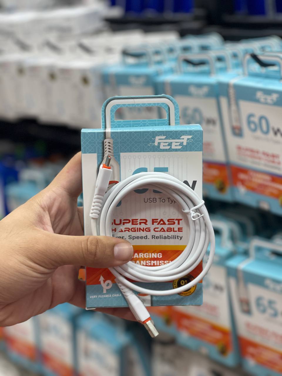 كابل شحن الهاتف USB TO TYPE-C 65W 2M
