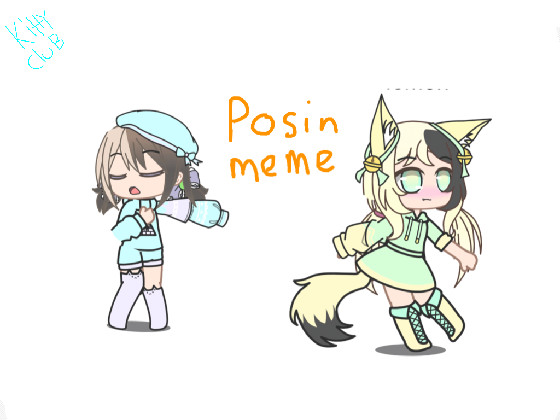 Posin Meme with my gacha oc’s