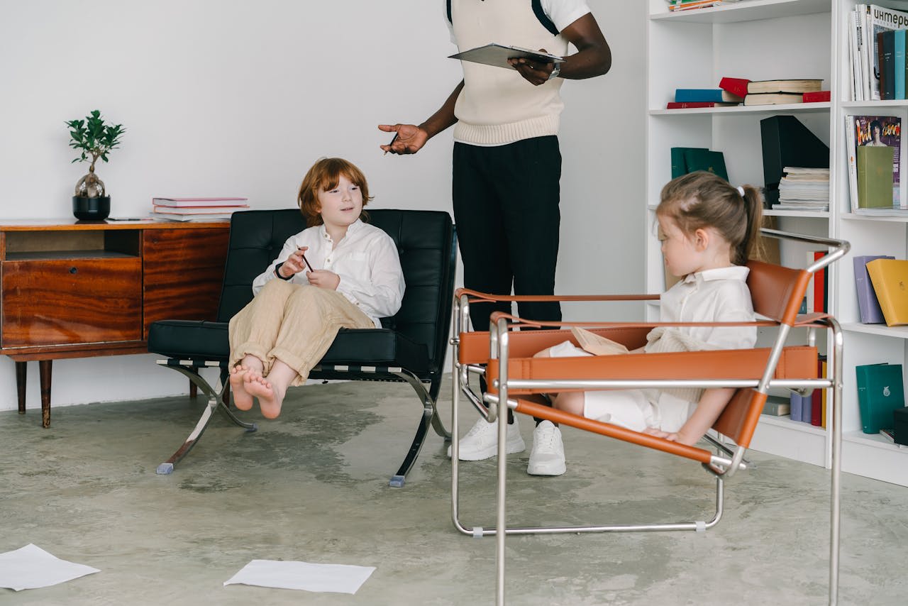 Children during therapy