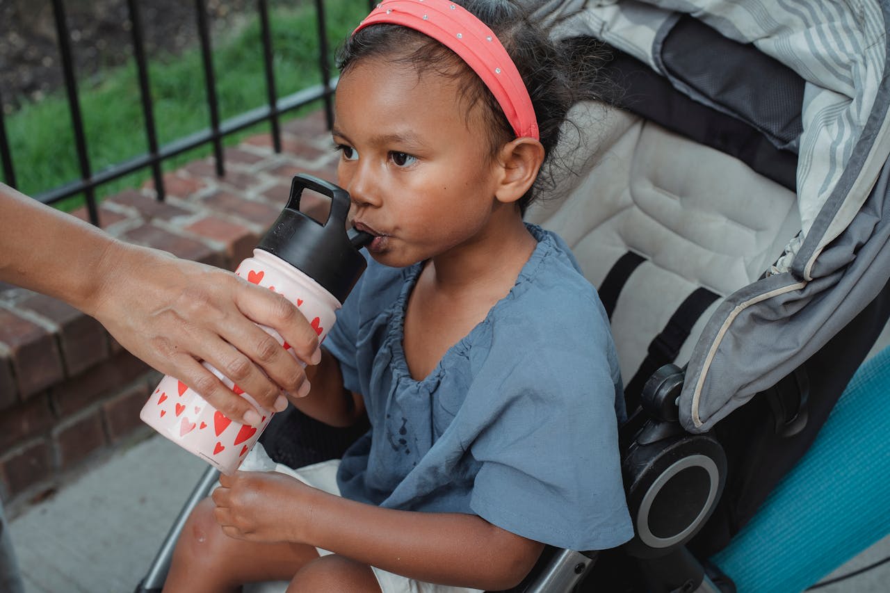 Girl drinking water