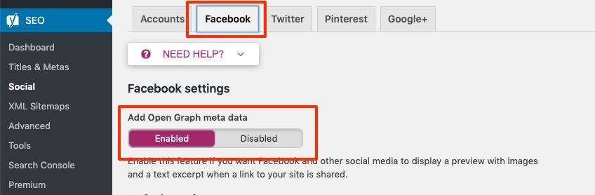 Yoast - Open Graph meta data