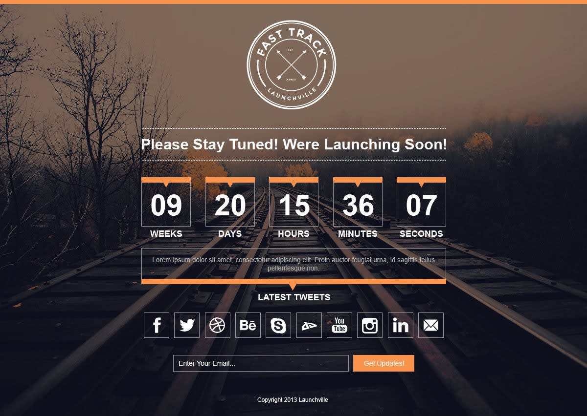 Coming Soon Page - Fast Track