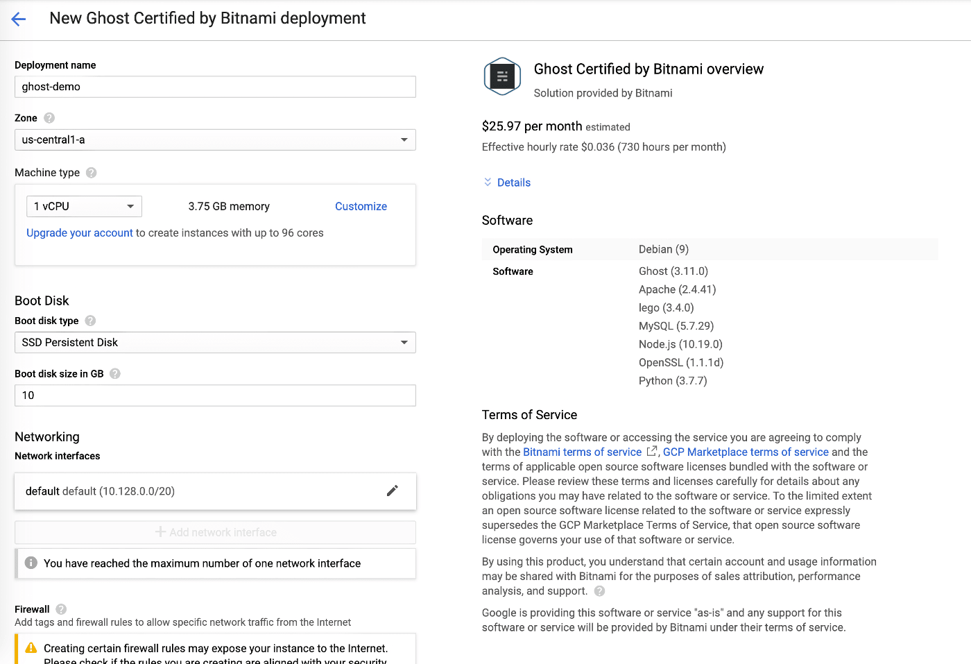 Google Cloud - Ghost Deployment