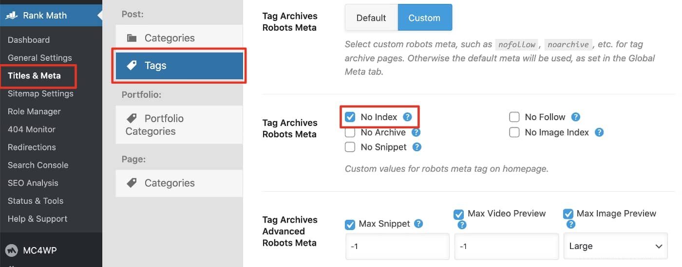 Rank Math - Tags