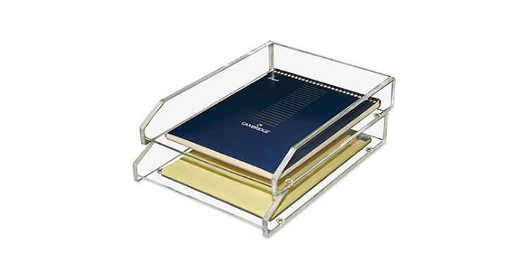 Kantek Acrylic Double Letter Tray