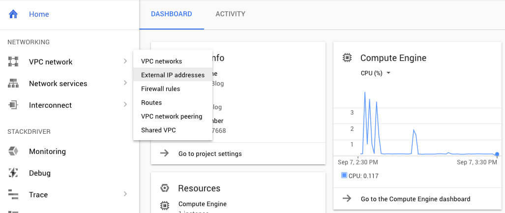 Google Cloud External IP addresses - TypeEighty