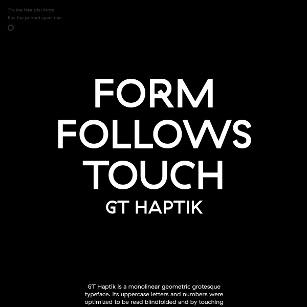 screenshot of GT Haptik Font