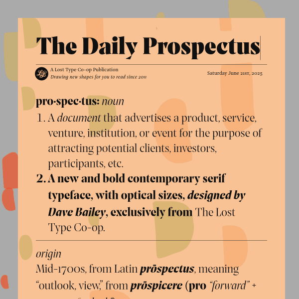 screenshot of Prospectus