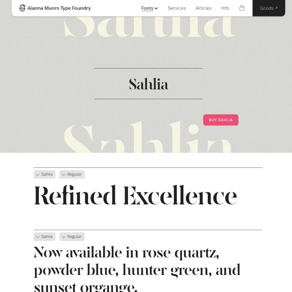 screenshot of Sahlia
