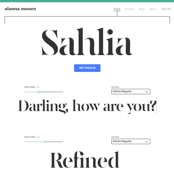 screenshot of Sahlia