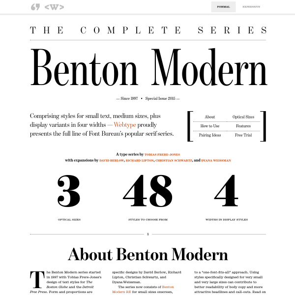 screenshot of Benton Modern