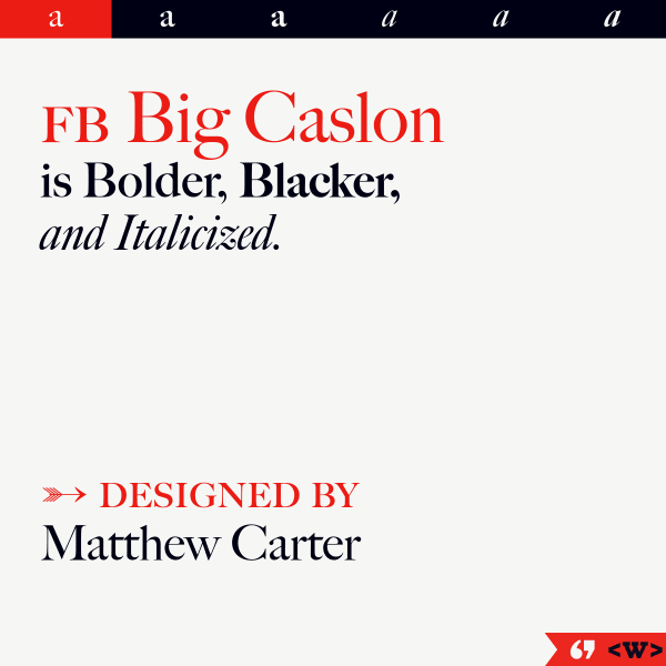 screenshot of FB Big Caslon