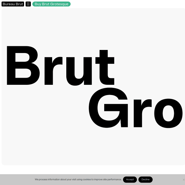 screenshot of Brut Grotesque – Bureau Brut