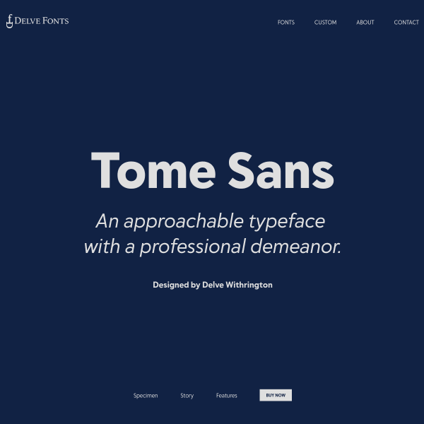 screenshot of Tome Sans