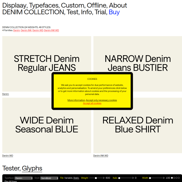 screenshot of Denim