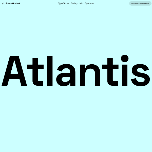 screenshot of Space Grotesk | Florian Karsten Typefaces