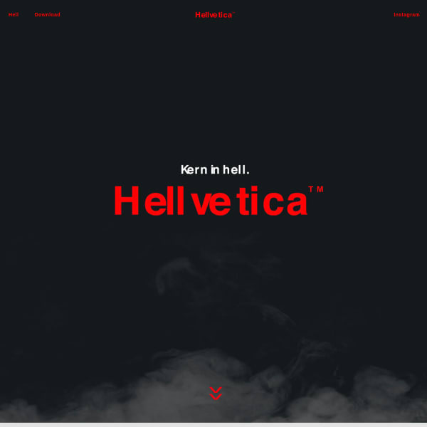 screenshot of Hellvetica
