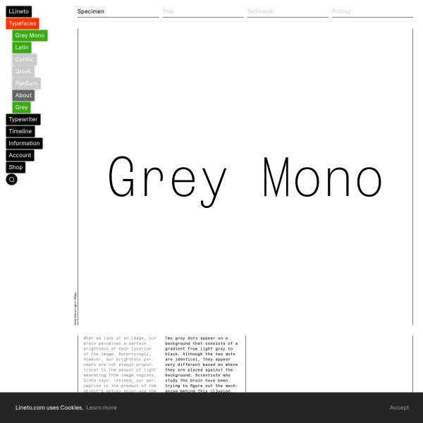 screenshot of Grey Mono