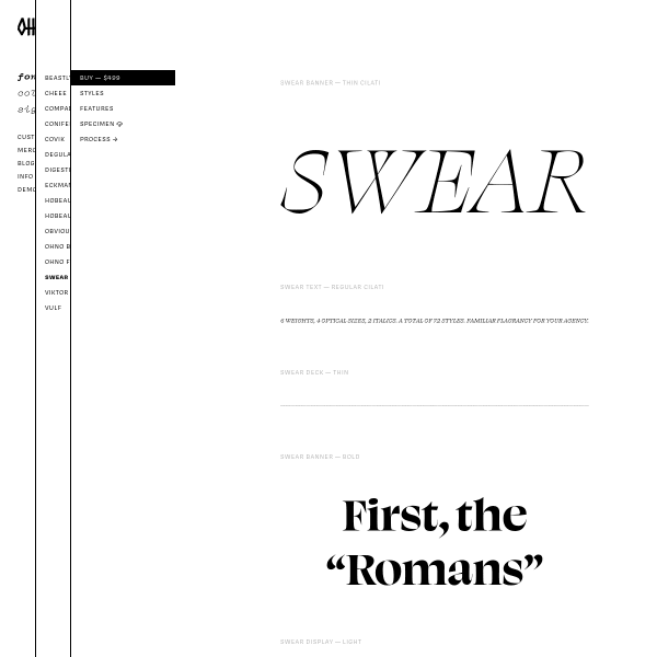 screenshot of Swear