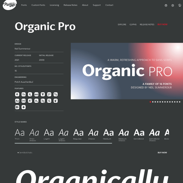 screenshot of Organic Pro