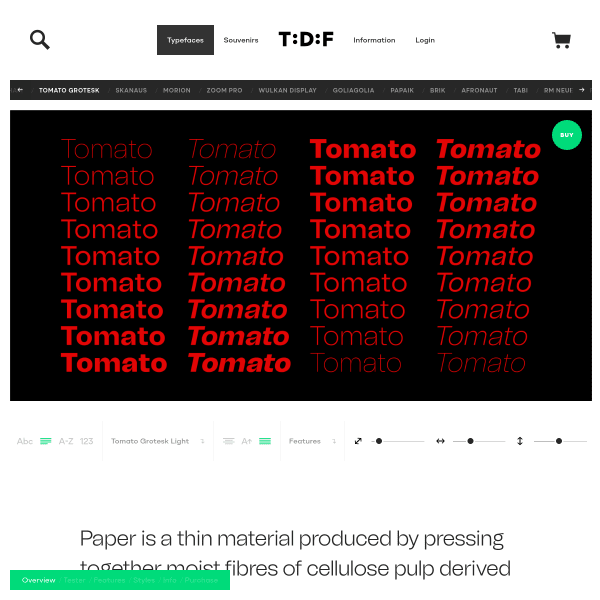 screenshot of Tomato Grotesk