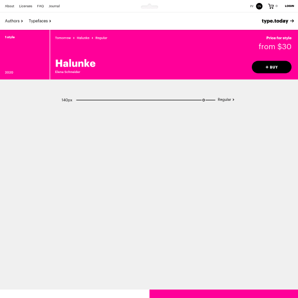 screenshot of Halunke Regular