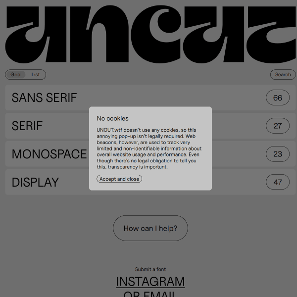screenshot of UNCUT