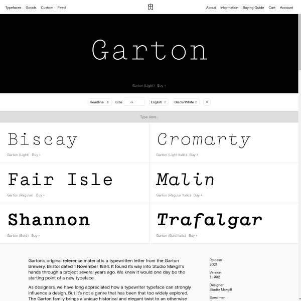 screenshot of Garton