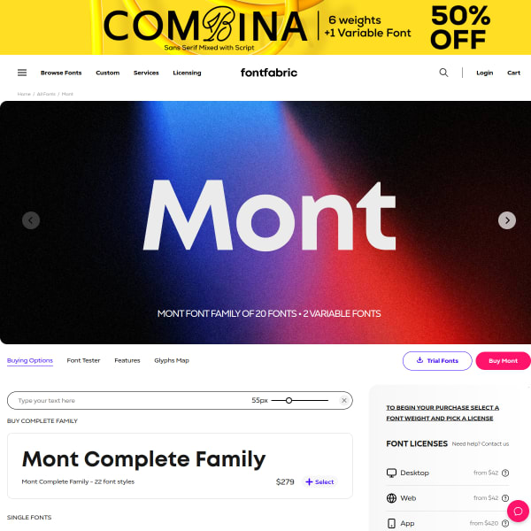 screenshot of Mont