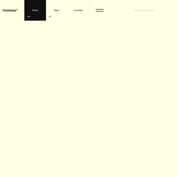 screenshot of Fontshare