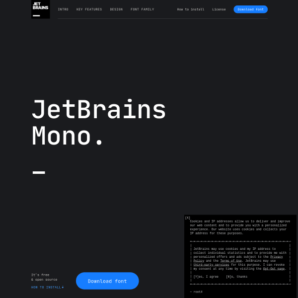 screenshot of JetBrains Mono