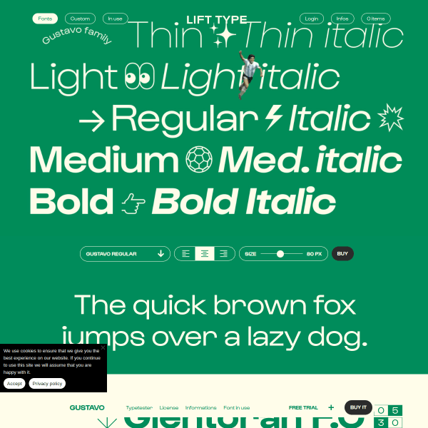 screenshot of Lift Type