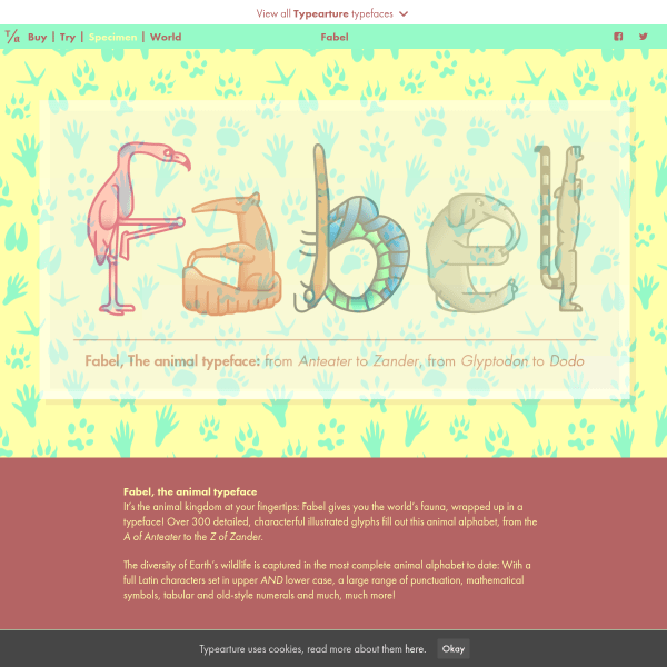 screenshot of Fabel, the animal alphabet