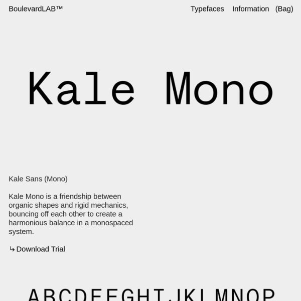 Screenshot of Kale Mono