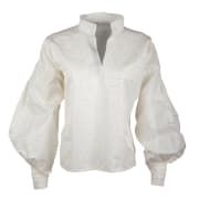 Bunadskjorter i silke, hvit
