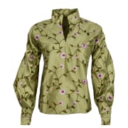 Bunadskjorte Piz Buin silke, grønn