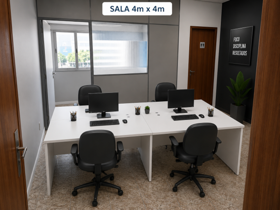 Foto de la sala Oficina privada para 5 puestos · 10 a 20 m² en Vila Nova Manchester, São Paulo (3/3)