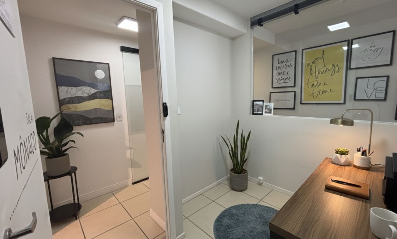 Foto de la sala Oficina privada para 2 puestos · 0 a 10 m² en Centro, Florianópolis (2/3)
