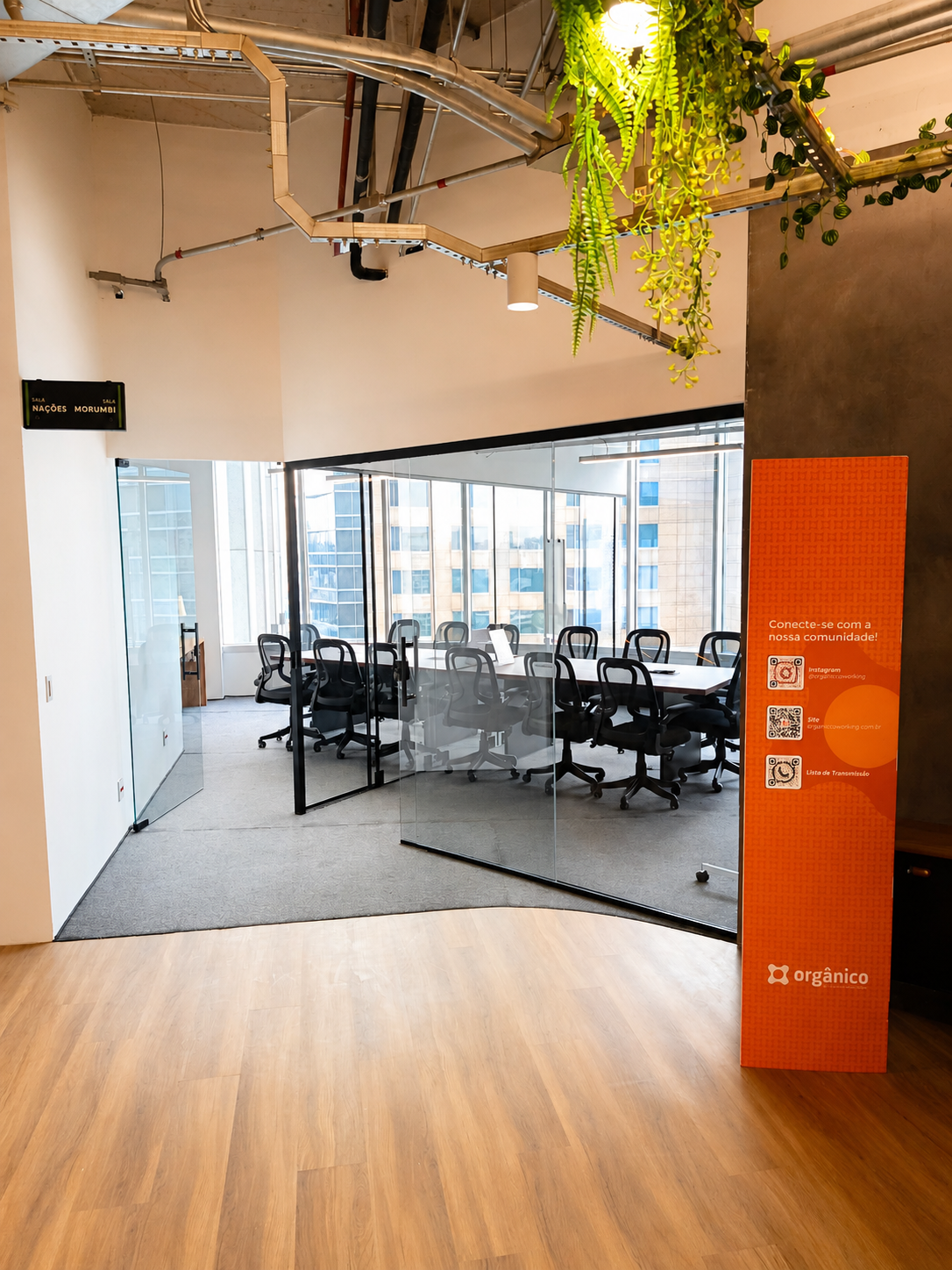 Foto da sala Sala de Reunião Unificada Nações e Morumbi — Orgânico Offices Chucri Zaidan (3/12)